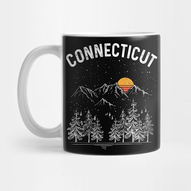 Vintage Retro Connecticut State by DanYoungOfficial